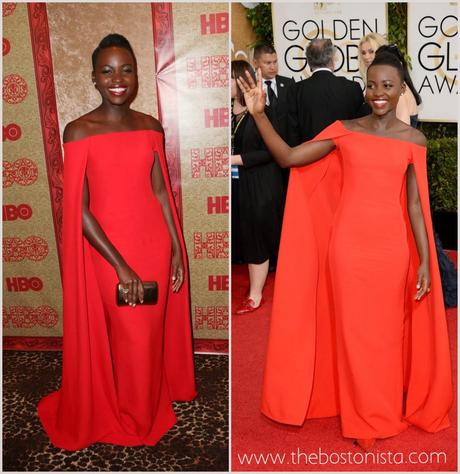 Boston Fashion Blog, Lupita Nyong'O Owns The Red Carpet, Lupito Nyong'O Best Red Carpet Looks, Celebrity Fashion, Lupita Nyong'o Ralph Lauren, Lupita Nyong'o Golden Globes