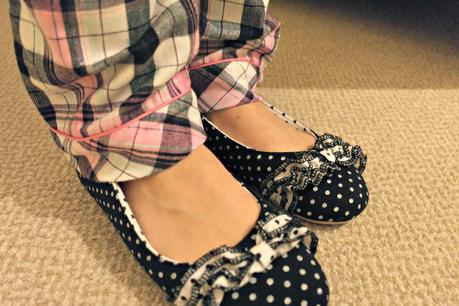 polka dot slippers
