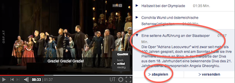 VIDEO - ORF Tv on the premiere of Adriana Lecouvreur