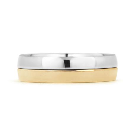 Comfort Fit Two-Tone Men's Wedding Band