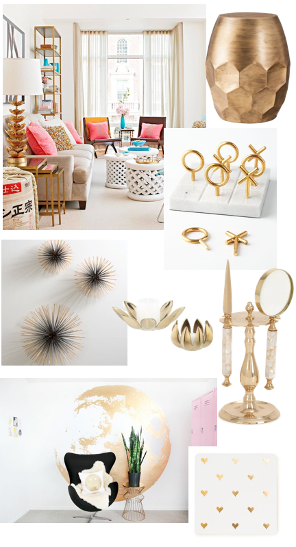 Brass is Back Living Spaces || The Dreamery