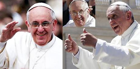 Pope Francis smiling and giving thumbs-up
