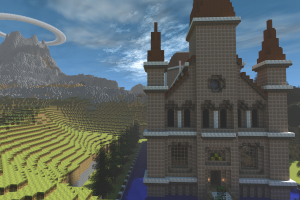 Hyrule from Ocarina of Time recreated in Minecraft