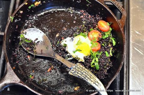 Jerusalem Eggs with Black Forbidden Rice & Quinoa