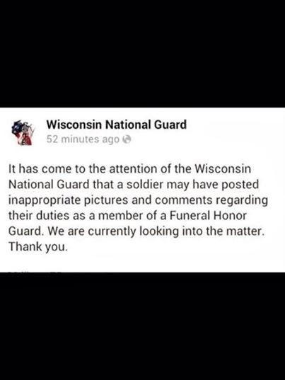 Wisconsin National Guard: Where is YOUR Honor? Gold Star Families need to know