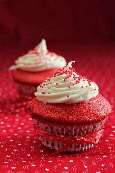 Two red velvet cupcake
