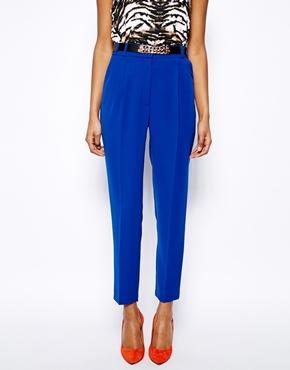 ASOS River Island Highwaisted Peg Trouser Cobalt Blue