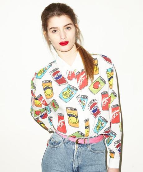 LAZY OAF: Nice Cans Cropped Shirt