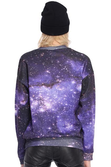 Starbuck Coffee in Galaxy Print Sweatshirt