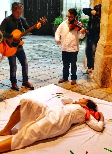 Re-enactment of the Taranta, a ritual where music is used as therapy to revive an ostracized woman.