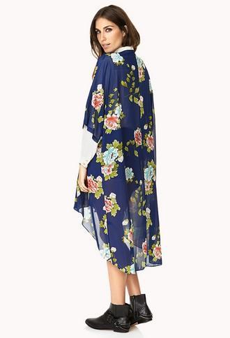 FOREVER21 Whimsical Floral Kimono