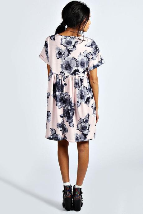 BOOHOO Jessica Rose Smock Dress