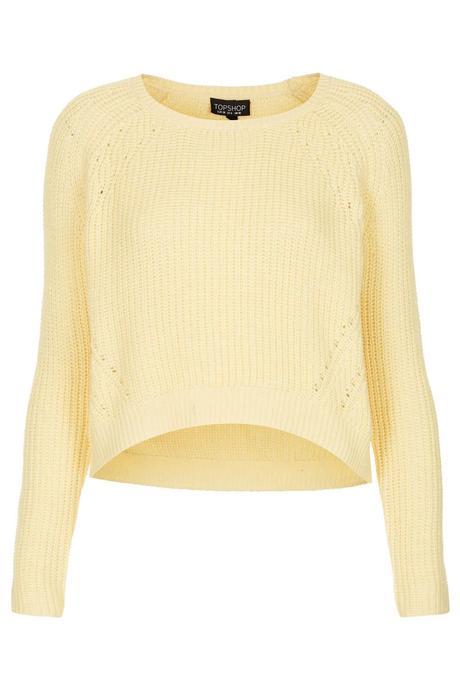 Topshop Knitted Curve Crop Chunky Jumper