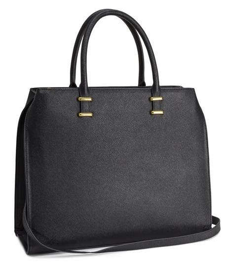 H&M Zara Gold Buckle City Handbag Bag