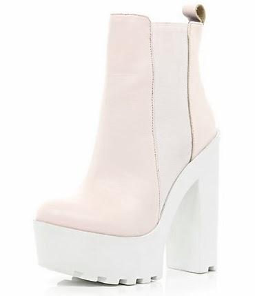 PINK CLEATED SOLE EXTREME CHUNKY PLATFORM BOOTS