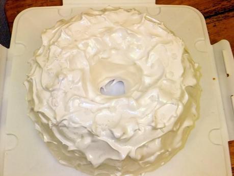 Lemon Angel Food Cake with 7-minute Frosting