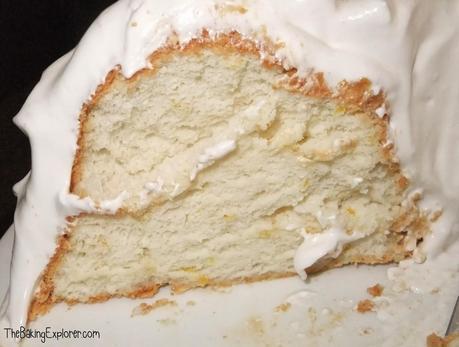 Lemon Angel Food Cake with 7-minute Frosting