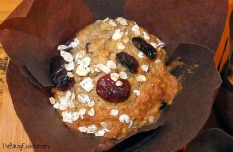 Banana & Cranberry Breakfast Muffins