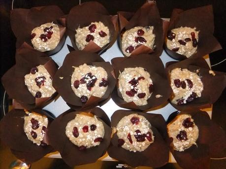 Banana & Cranberry Breakfast Muffins