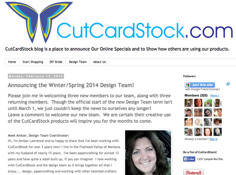 CT-Designs Named to Cut Card Stock's Winter/Spring 2014 Design Team!
