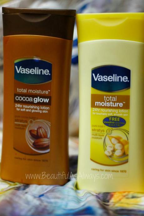 Vaseline Body Lotion Comparison : Cocoa Glow and Total Moisture