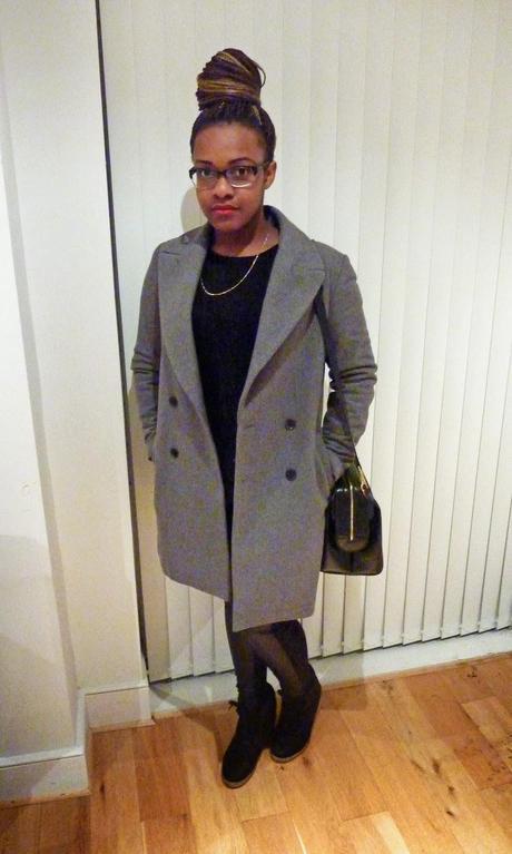 Zara Double Breasted Wool Grey Coat H&M Leather Panel Leggings Treggings Topshop Wedge Trainers