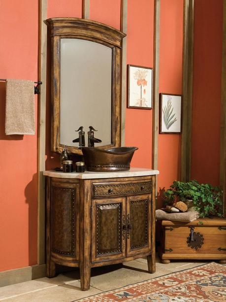 36 inch Rustico Single Vessel Sink Bath Vanity