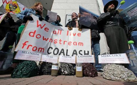 A protest near Duke Energy's headquarters in Charlotte, N.C.Chuck Burton/AP
