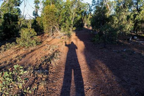 long shadow of person