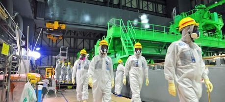 IAEA experts visiting TEPCO's Fukushima Daiichi Nuclear Power Station on 27 November 2013 looked at the fuel assembly removal process in Reactor Unit 4