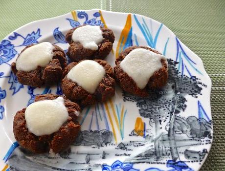 Raspberry Chocolate Drop Cookies with Coconut Icing (Paleo, SCD, Dessert)