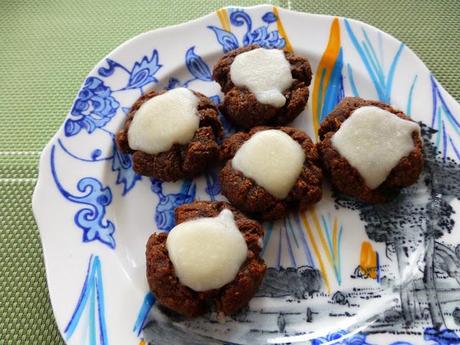 Raspberry Chocolate Drop Cookies with Coconut Icing (Paleo, SCD, Dessert)