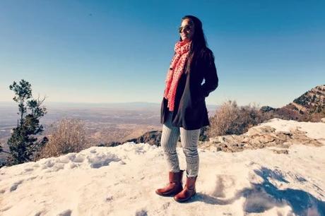 Heart Print Scarf, Lucky Brand Jeans, GAP Boots,, Ray Ban Sunglasses, Tanvii.com