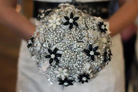Jeweled wedding bouquet