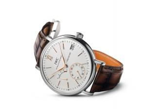 With it's eight day power reserve, this IWC Portofino watch needn't be hand-wound everyday.