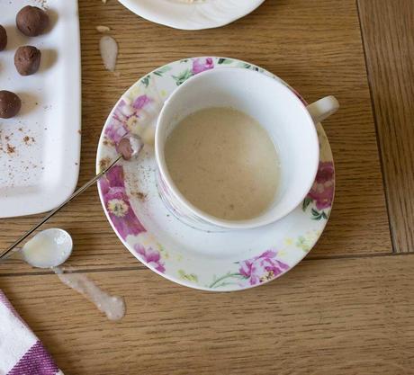 Raspberry Chocolate Truffles with White Chocolate Dipping Sauce