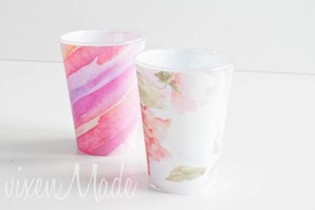 Watercolor Cup Wrapper Printables