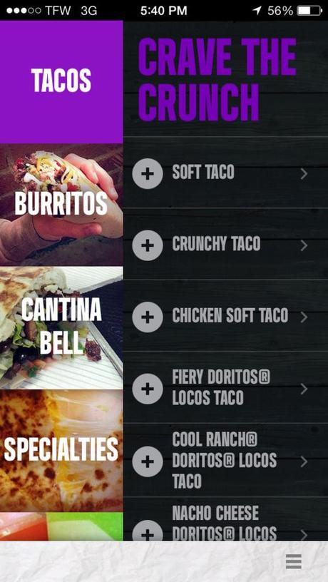 It’s the Taco Bell Mobile App, lookin” good.