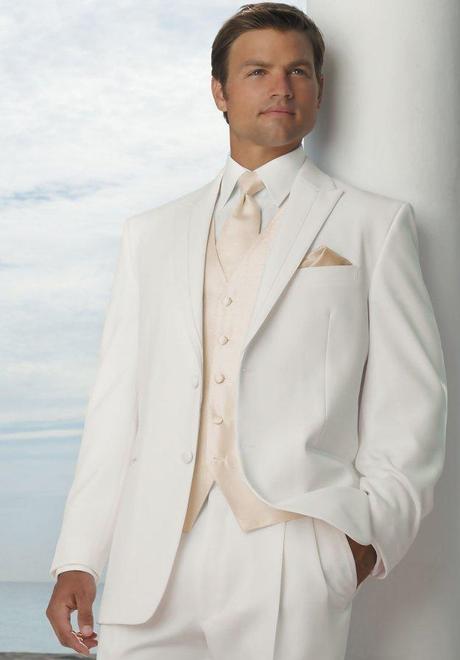 Groom wearing white