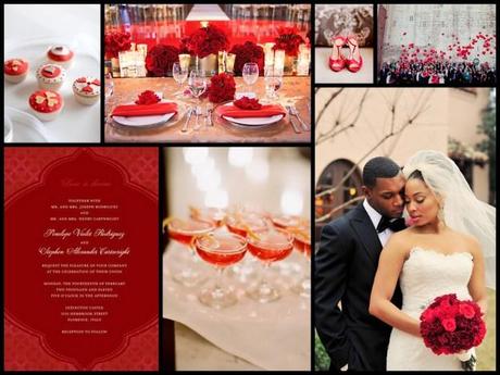 Valentines Day wedding collage