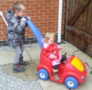 Finally out in the garden! #countrykids Finally out in the garden! #countrykids