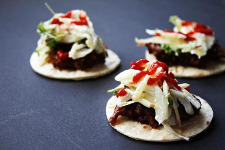 Pulled beef tacos with apple & fennel coleslaw #160