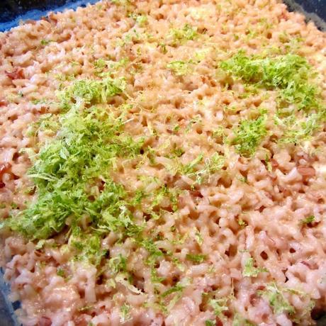 Lime Ginger Baked Pink Rice