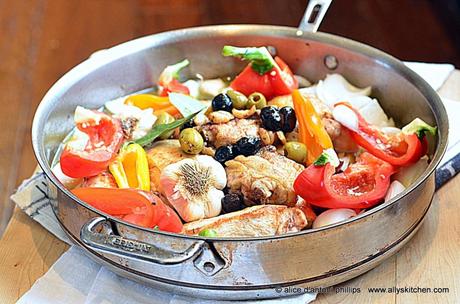 ~turkish-style chicken veggies olives & garlic~