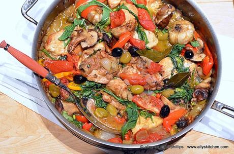 ~turkish-style chicken veggies olives & garlic~