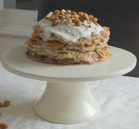 Cherry & Almond Pancake Cake