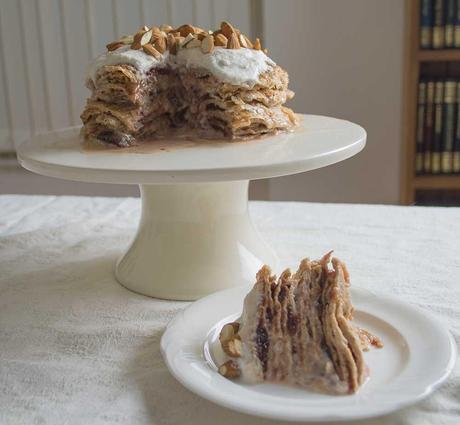 Cherry & Almond Pancake Cake