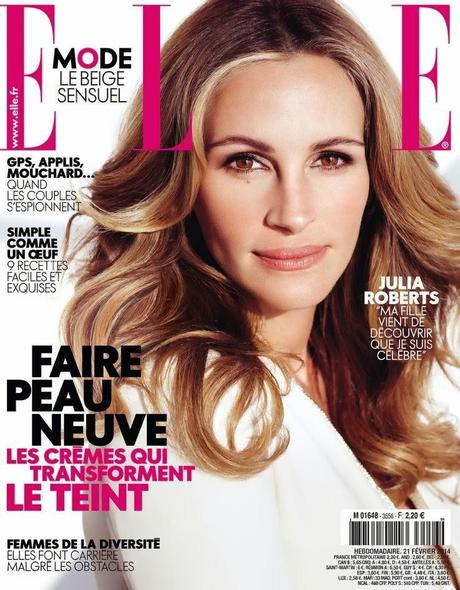 Julia Roberts - Elle Magazine France February 2014 - Paperblog