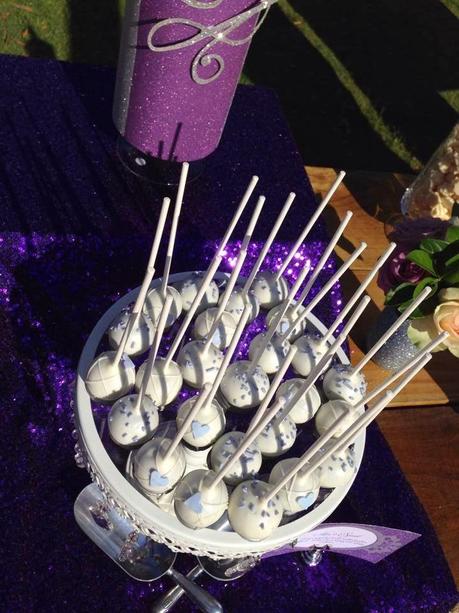 Rustic Wedding Table with hints of Purple and Silver by Any Occasion Events