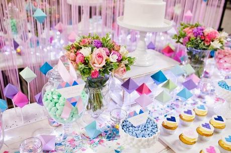 Perfectly Sweet's Pastel Geometric Wedding Table At A Darling Affair.